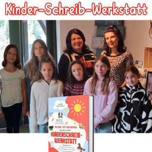 Kinderschreibwerkstatt für Kinder beim kreativen Schreiben"